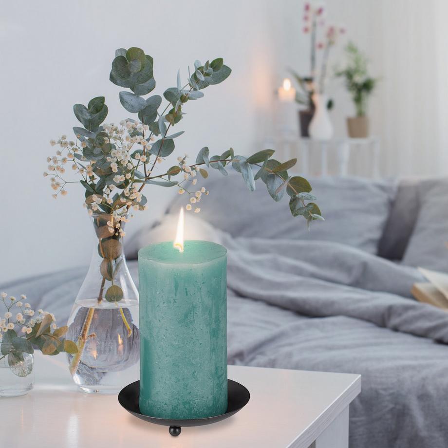 B2X  Kerzenständer mit Stumpenkerzen, 4 Stück 