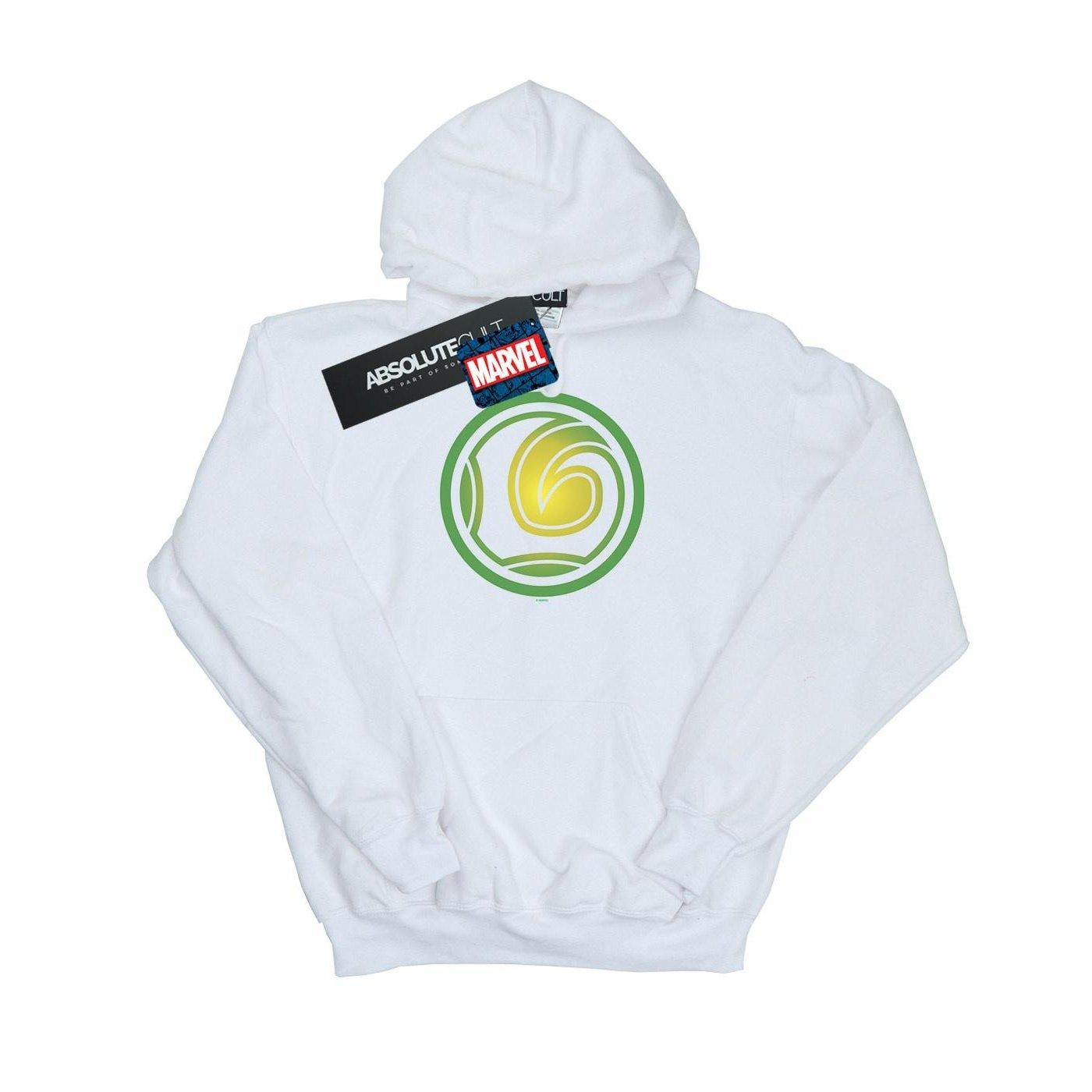 Image of Loki Symbol Kapuzenpullover Mädchen Weiss 152-158