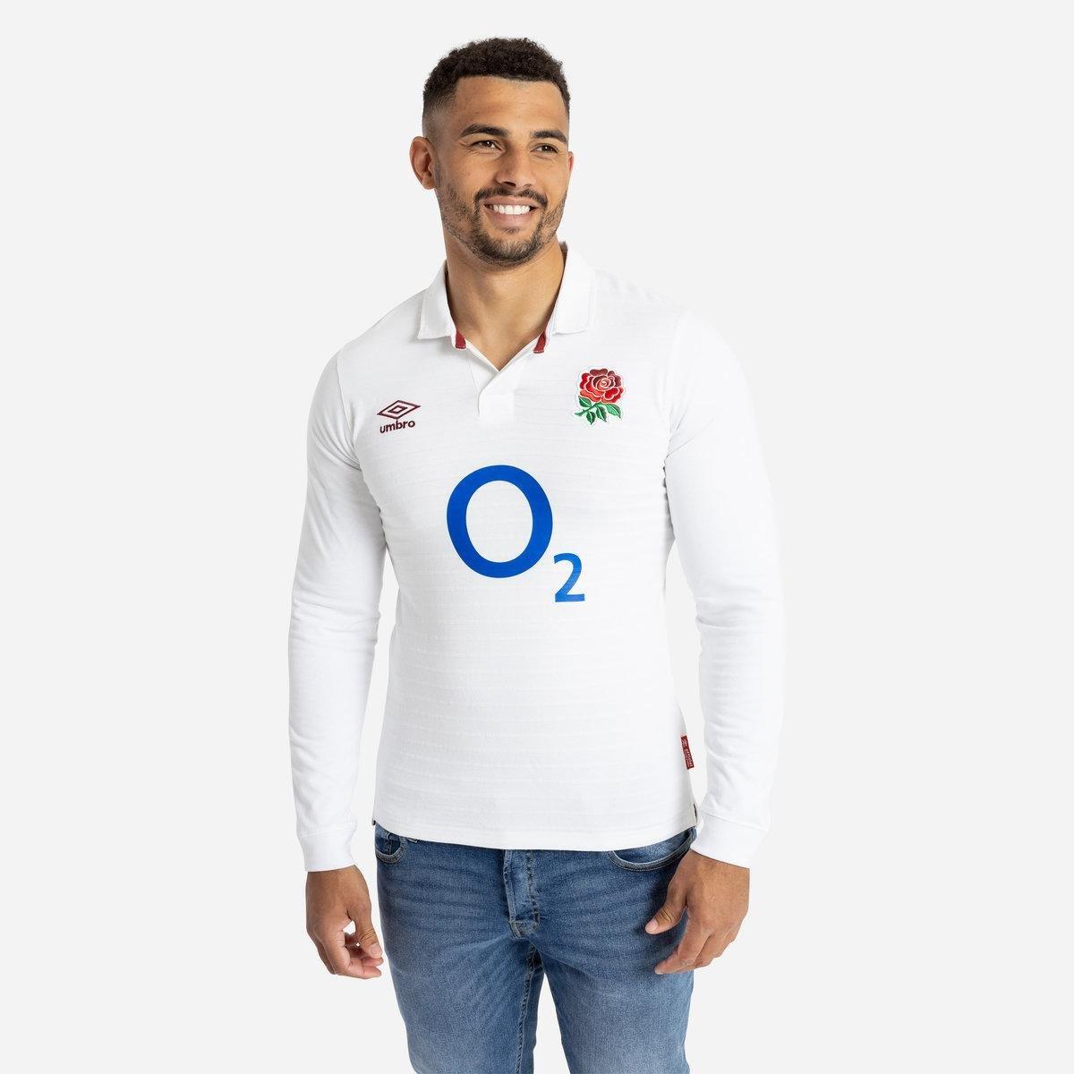 Image of Heimtrikot "23/24", England Rugby, Langärmlig Herren Weiss M