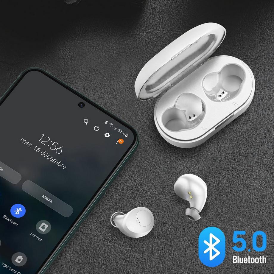 4smarts  4smarts Eara Core Kopfhörer Kabellos im Ohr AnrufeMusik Bluetooth Weiß 