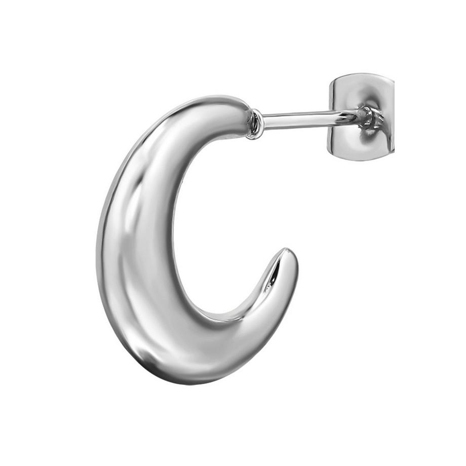 Maxte  Halbe Creolen/Ohrstecker aus Edelstahl 