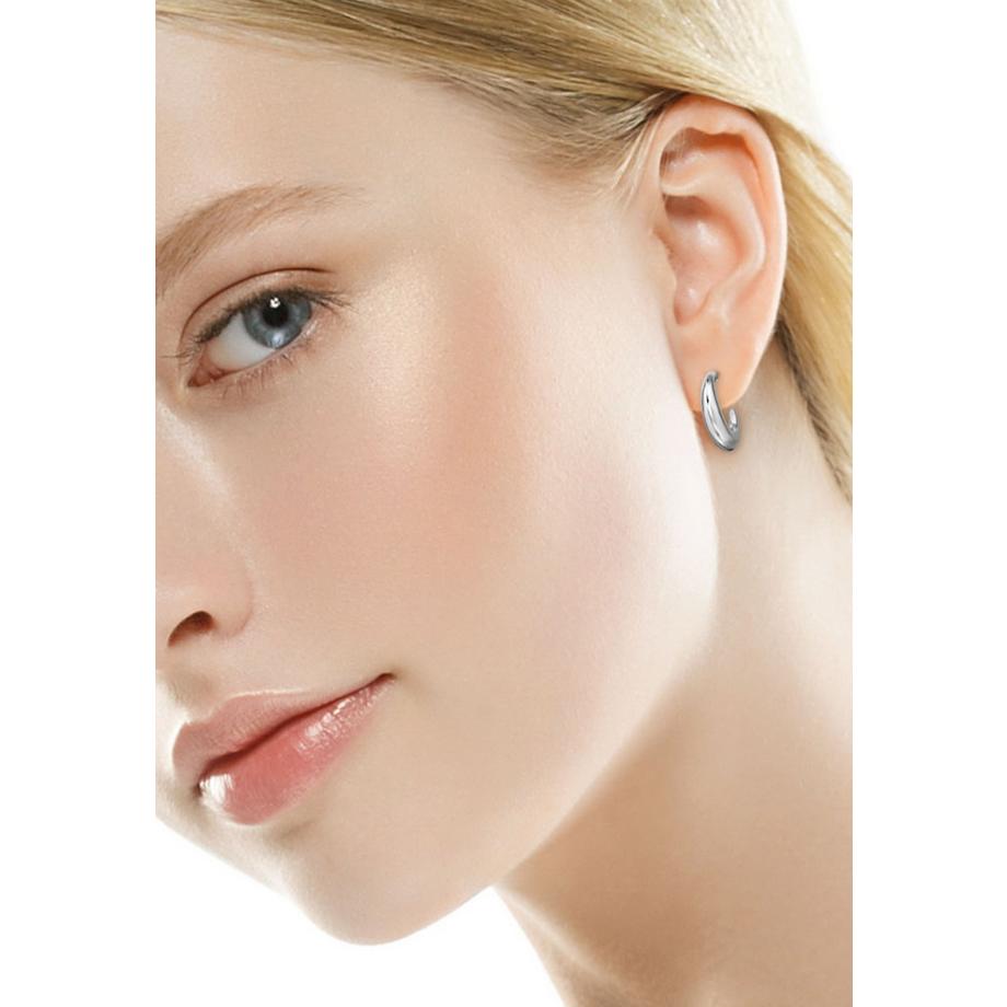 Maxte  Halbe Creolen/Ohrstecker aus Edelstahl 