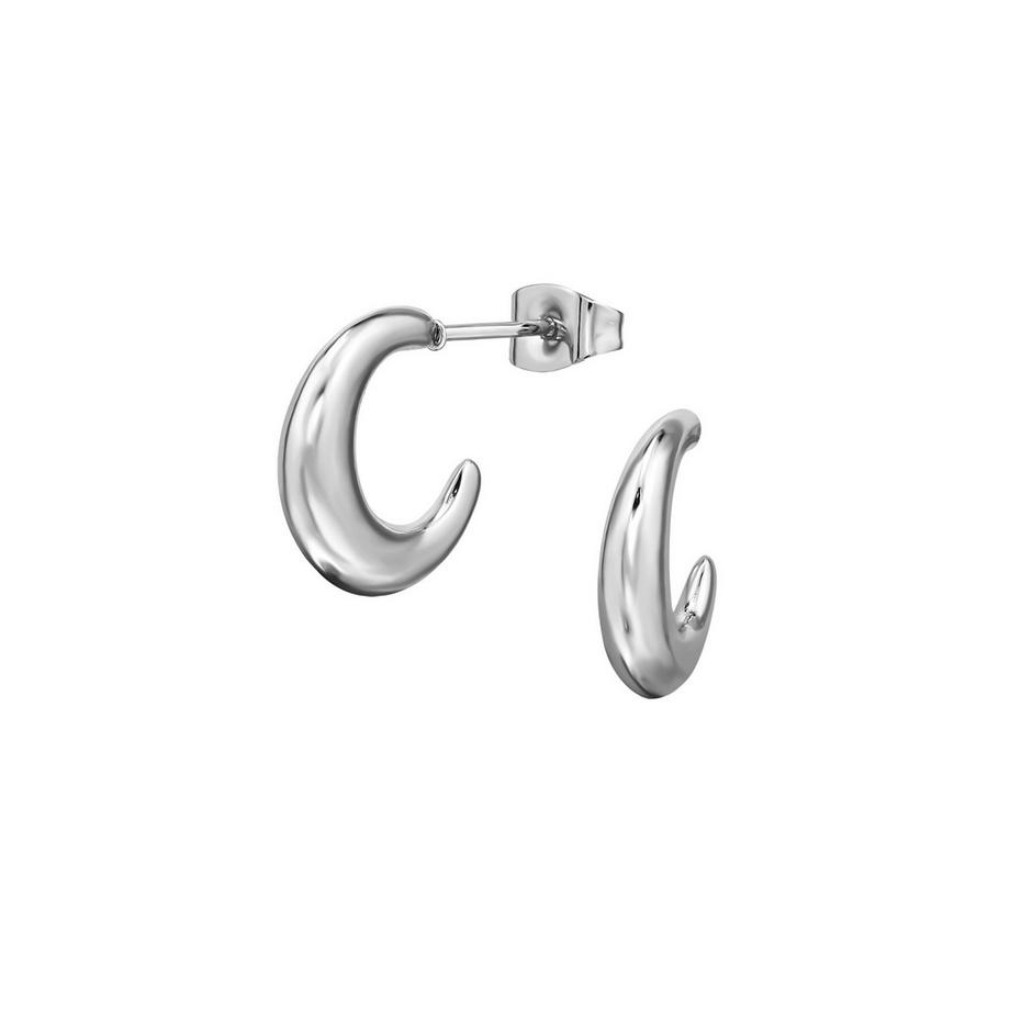 Halbe Creolen/Ohrstecker aus Edelstahl