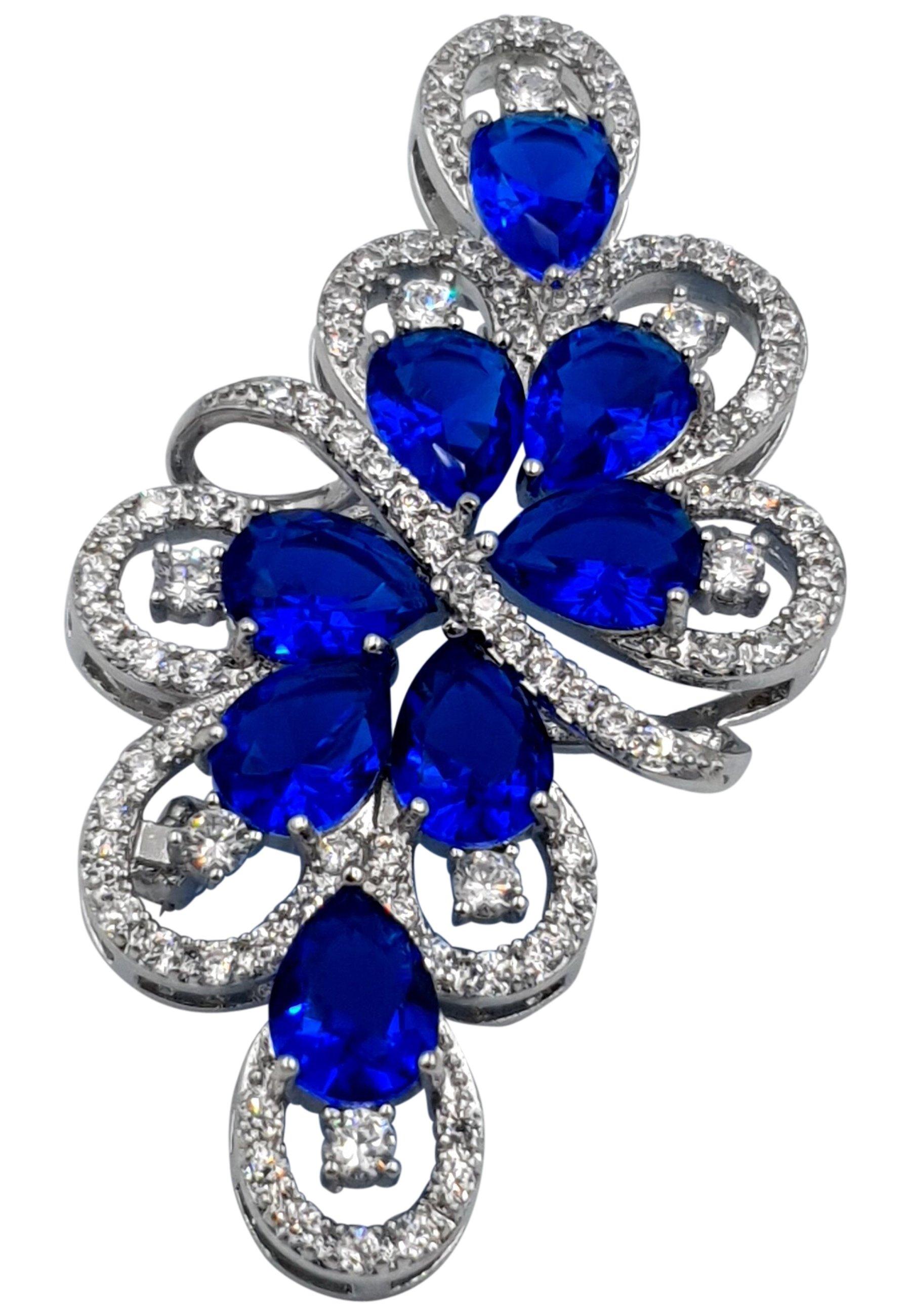 Image of Primavera Brosche Unisex Königsblau 5.5CM