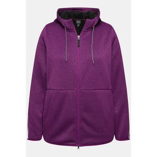 Ulla Popken  Strickfleece-Jacke, Teddyfleece, 2-Wege-Zipper, Reflektor 