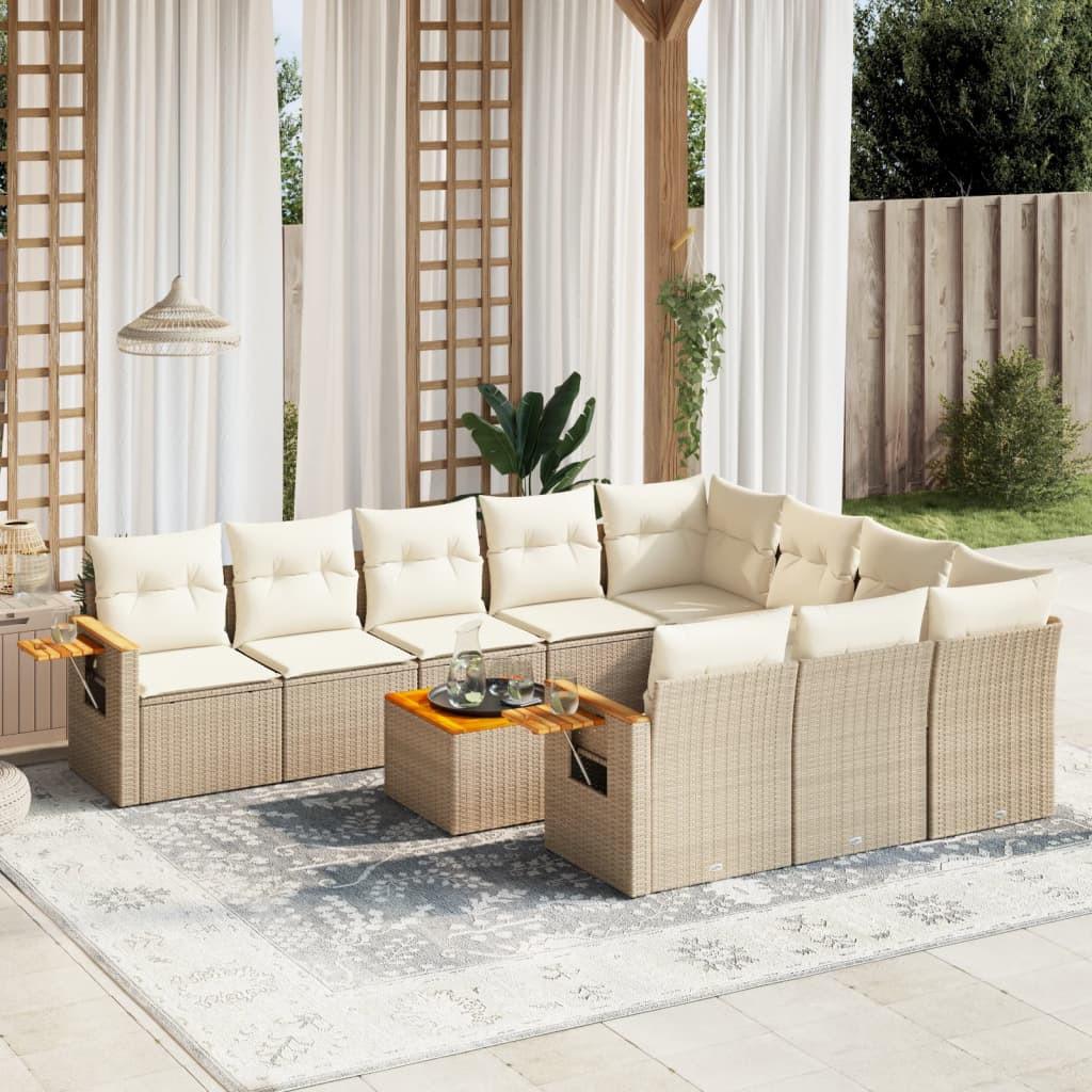 VidaXL set divano da giardino Polirattan  