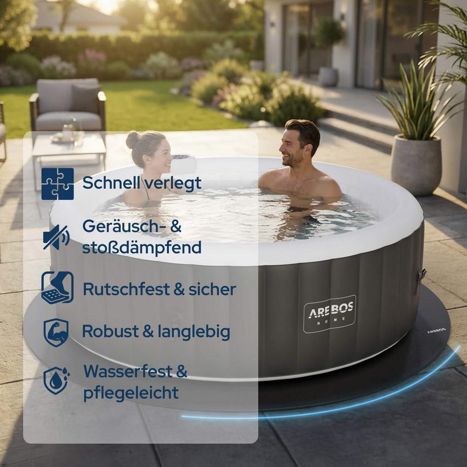 Arebos  Tapis de protection du sol  Tapis puzzle Tapis pour piscine x16 