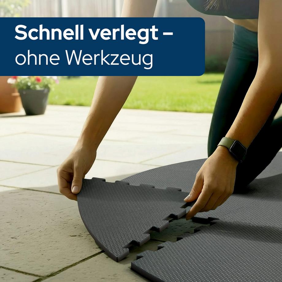 Arebos  Tapis de protection du sol  Tapis puzzle Tapis pour piscine x16 