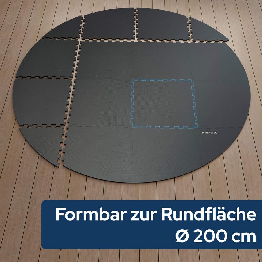 Arebos  Tapis de protection du sol  Tapis puzzle Tapis pour piscine x16 