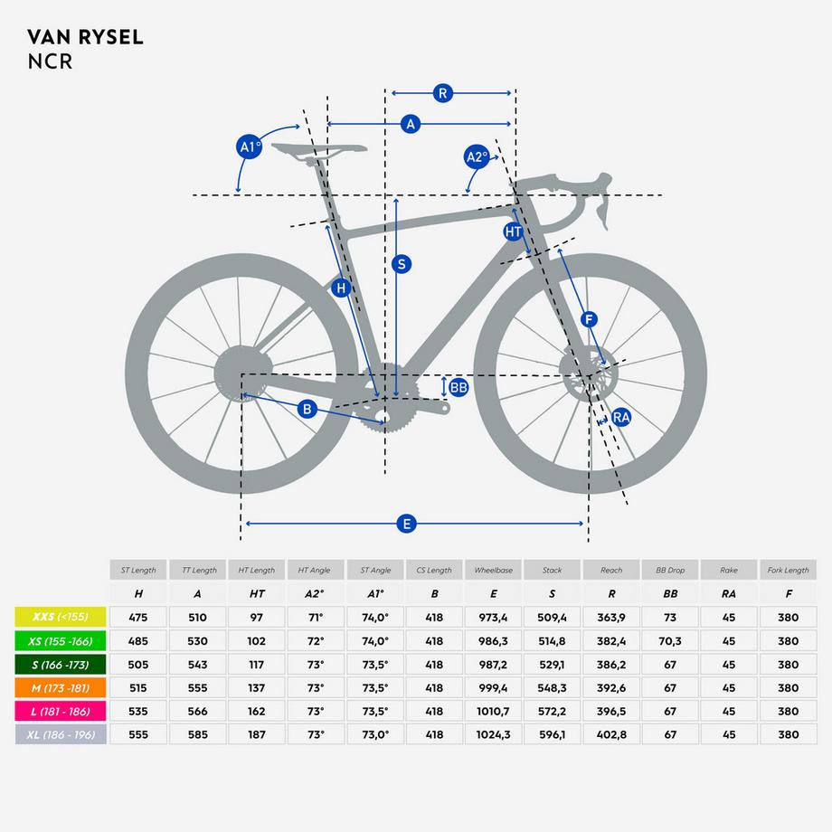 VAN RYSEL  Bici da corsa carbonio Tiagra 10 velocità 