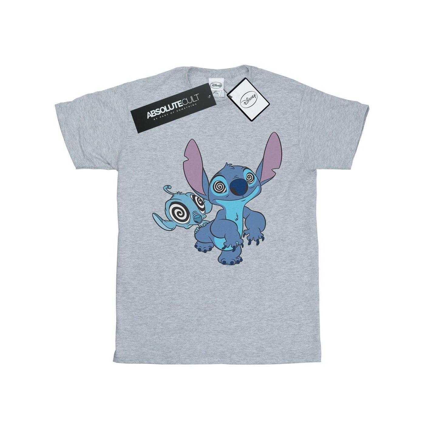 Image of Lilo And Stitch Hypnotized Tshirt Unisex Grau 152-158