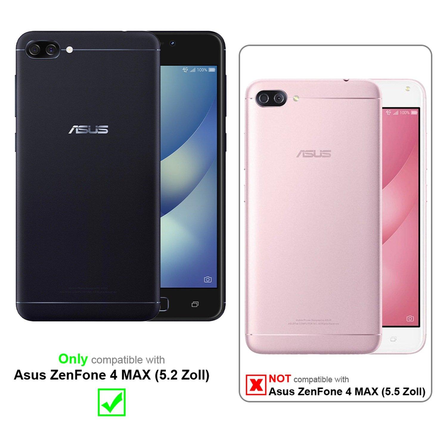 Cadorabo  Housse compatible avec Asus ZenFone 4 MAX (5.2 Zoll) - Coque de protection avec fermeture magnétique, fonction de support et compartiment pour carte 