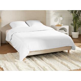 Vente-unique TALORA Completo Lenzuola Raso 240 x 260 cm Bianco  