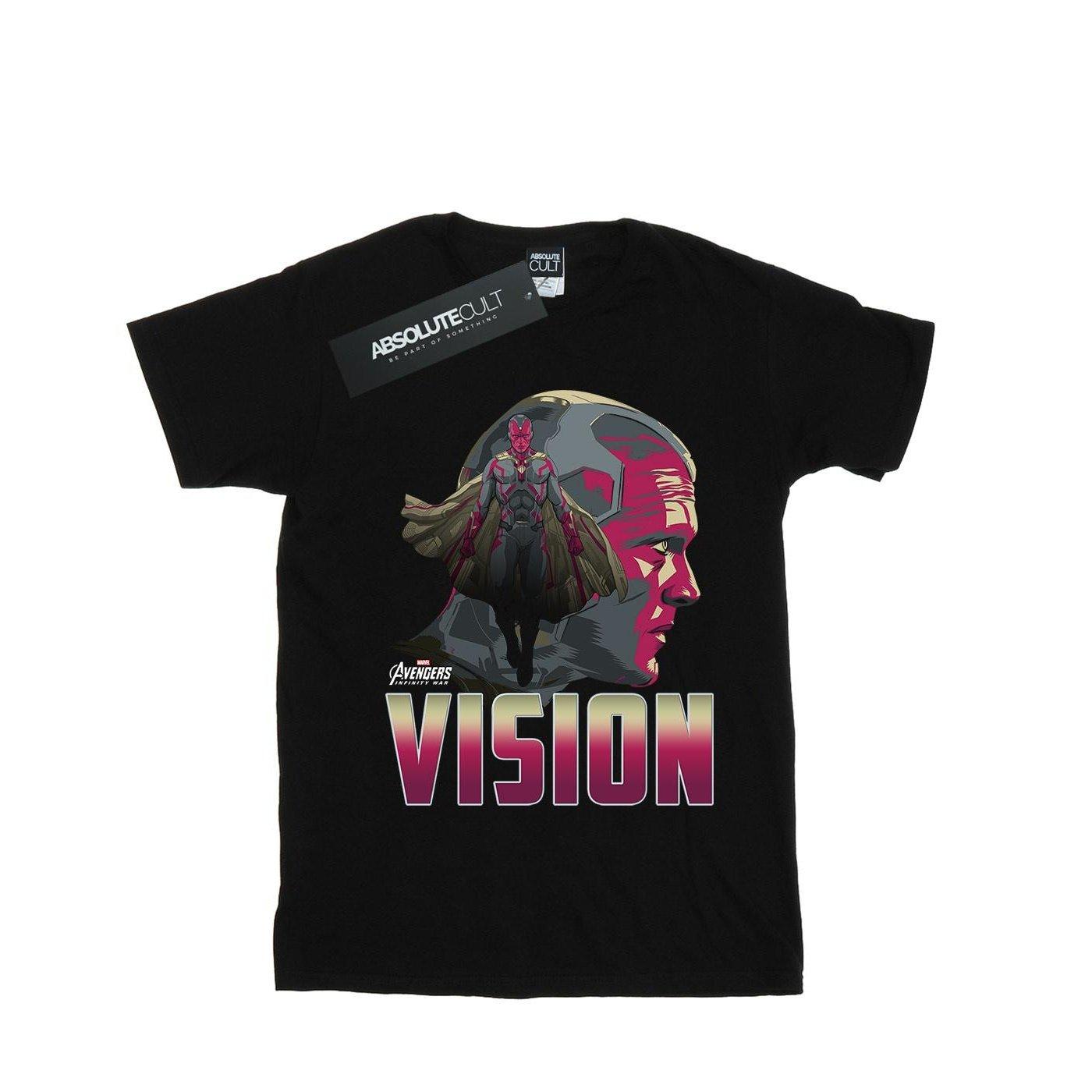 Image of Avengers Infinity War Vision Character Tshirt Damen Schwarz S