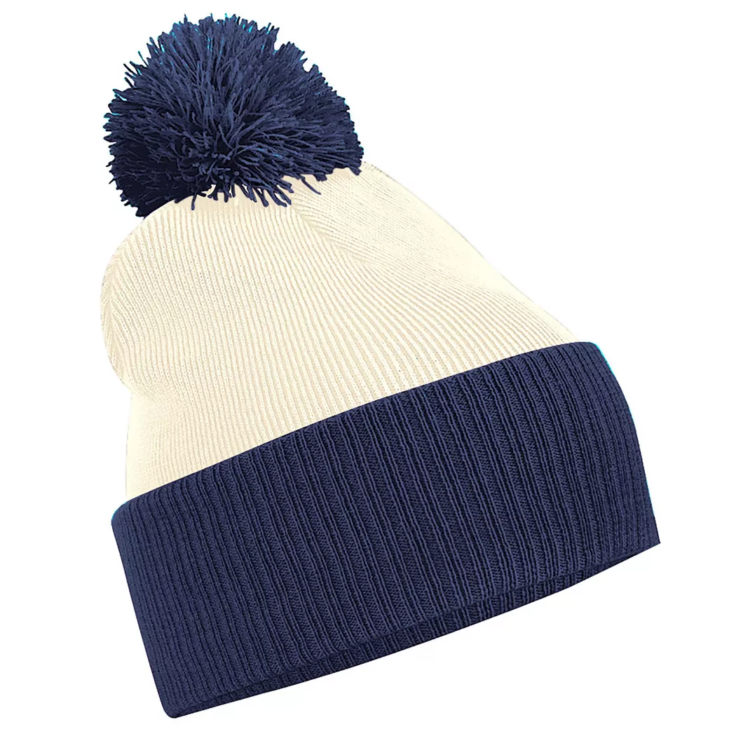 Beechfield - Snowstar Duo TwoTone Winter-Strickmütze, One Size, Blanco