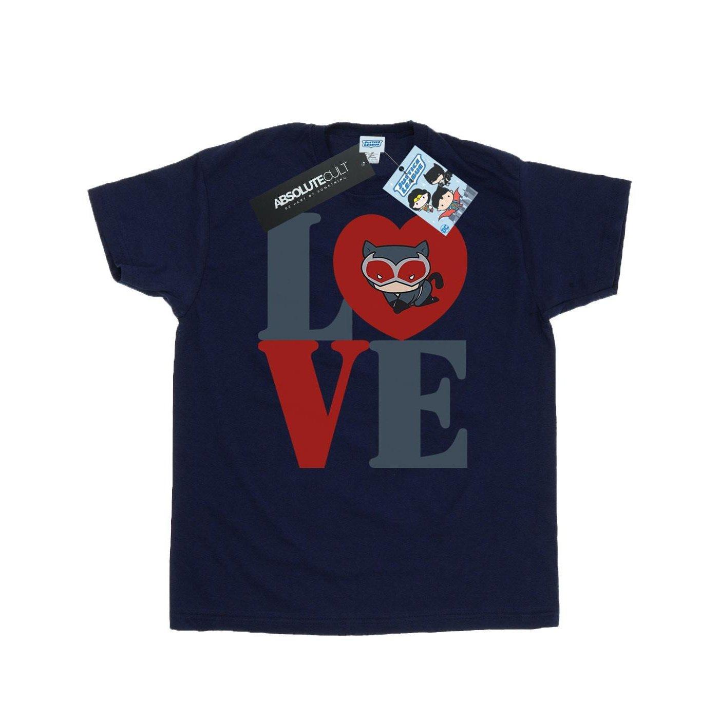 Image of Chibi Catwoman Love Tshirt Herren Marine XXL