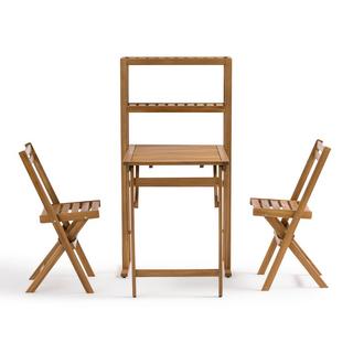 La Redoute Intérieurs Set de balcon table + 2 chaises en acacia  