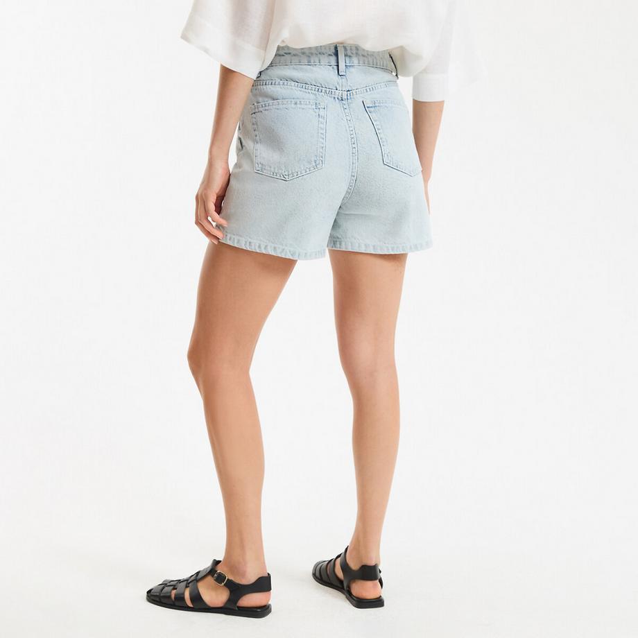 La Redoute Collections Jeansshorts mit hohem Bund  