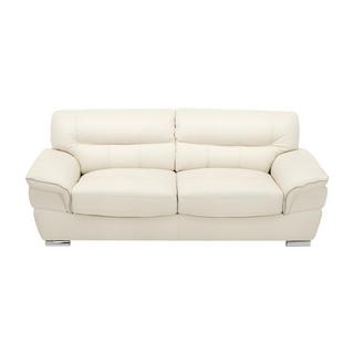 Vente-unique Ledersofa 3Sitzer Leder Elfenbein THIBAULT  