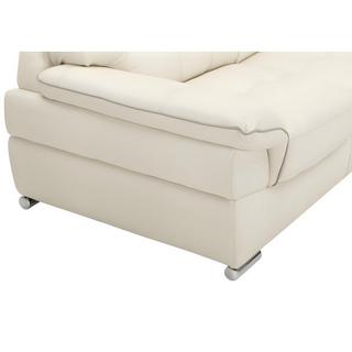 Vente-unique Ledersofa 3Sitzer Leder Elfenbein THIBAULT  