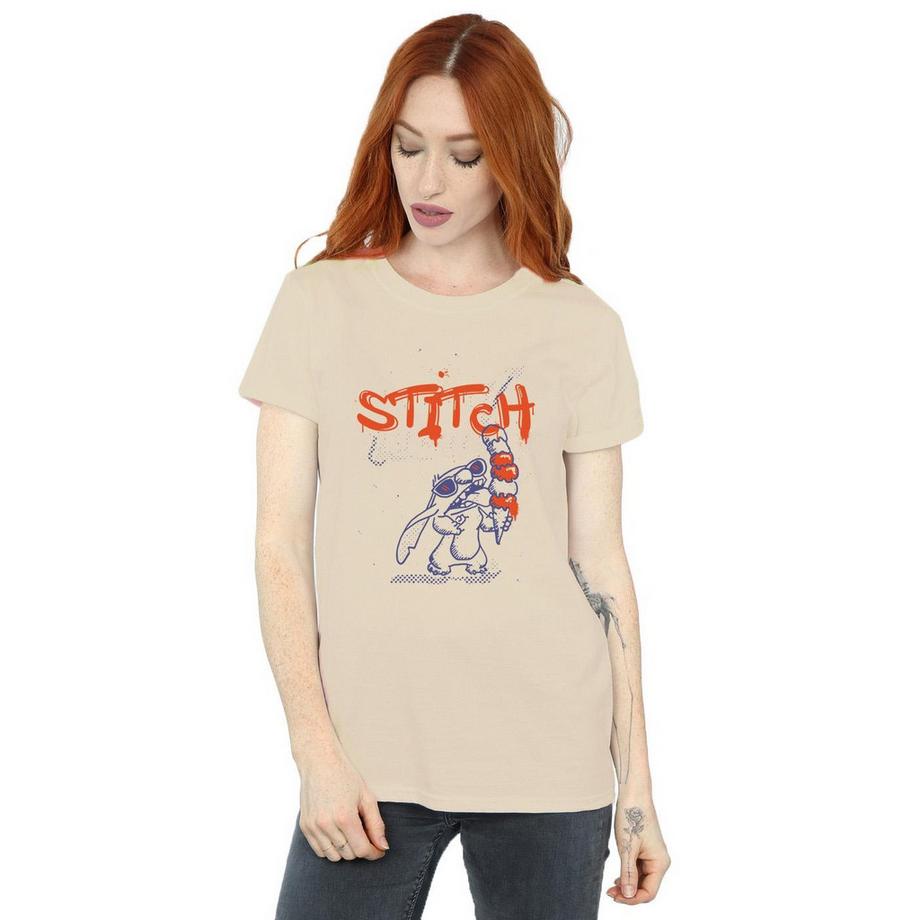 Disney Stitch Ice Cream T-Shirt Manches Courtes  