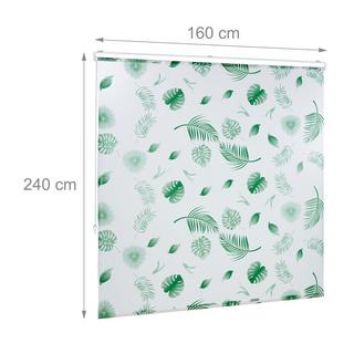 B2X Store enrouleur pour douche Feuilles vertes  