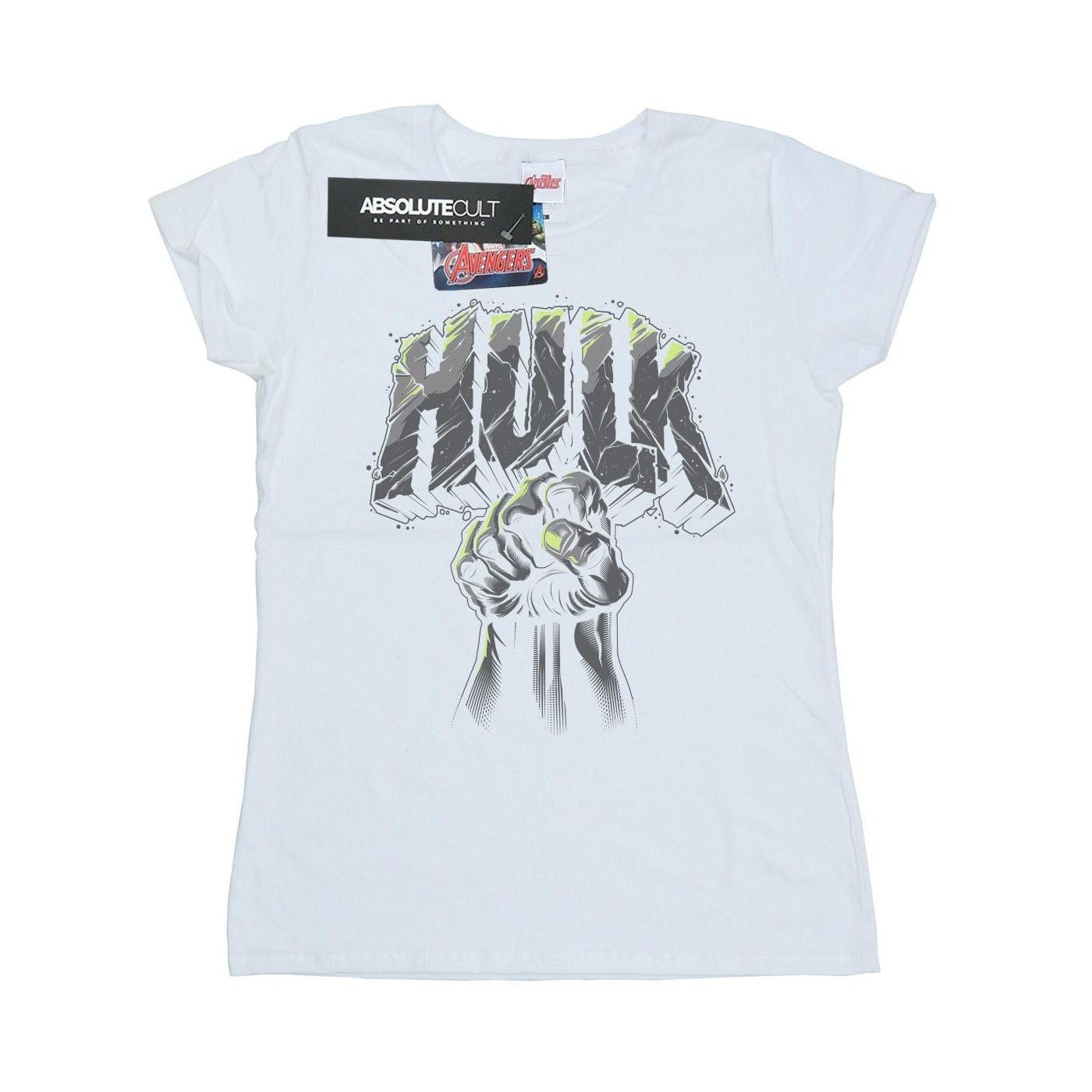 Image of Hulk Punch Logo Tshirt Damen Weiss XXL