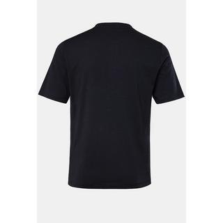 JP1880  Maglia serafino con mezze maniche, scollo a girocollo e abbottonatura, fino alla tg. 8XL 