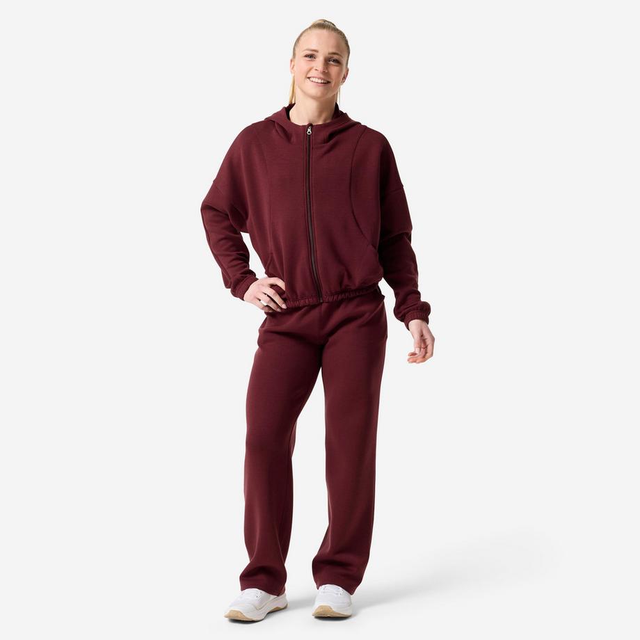 DOMYOS Veste basique à capuche et fermeture éclair  