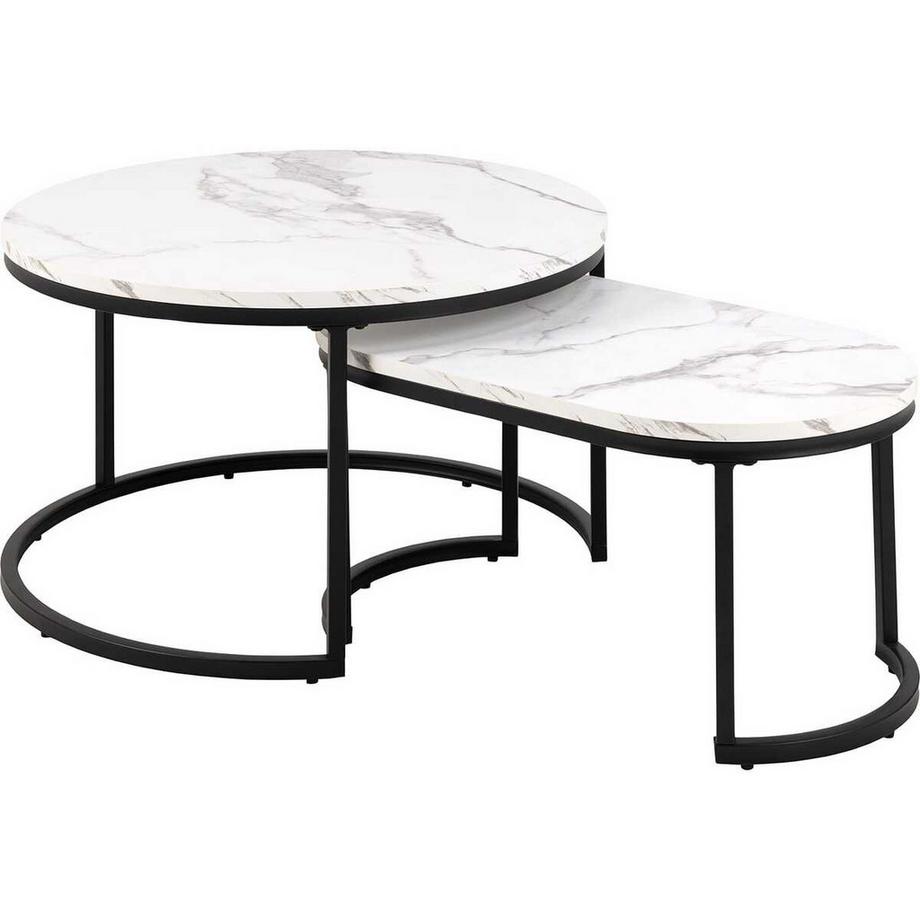 Set di tavolini Belfort bianco 70