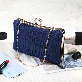 Only-bags.store Pailletten Strass Clutch Abendtasche mit Kette  