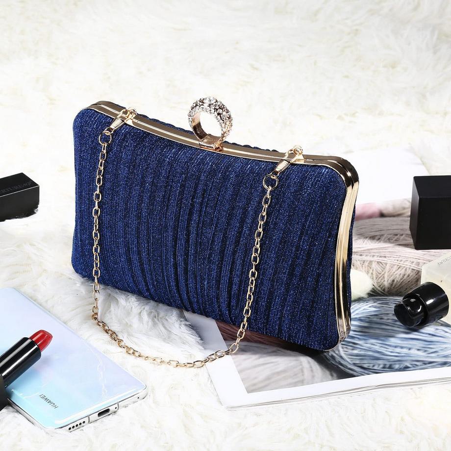 Only-bags.store Pochette Paillettes Strass Sac de Soirée avec Chaîne  