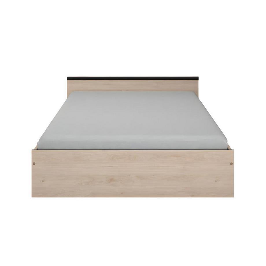 Vente-unique Letto con vani portaoggetti 2 cassetti e 1 nicchia Rovere PABLO  