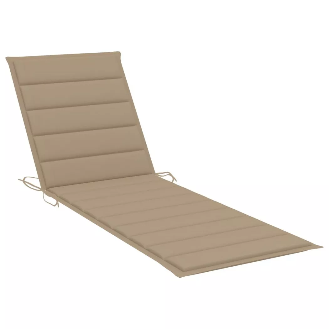 VidaXL - Coussin de chaise longue tissu, 200 cm, Beige