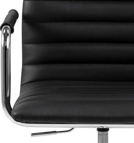 mutoni Chaise de bureau Telly cuir noir  