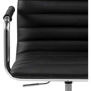 mutoni Chaise de bureau Telly cuir noir  