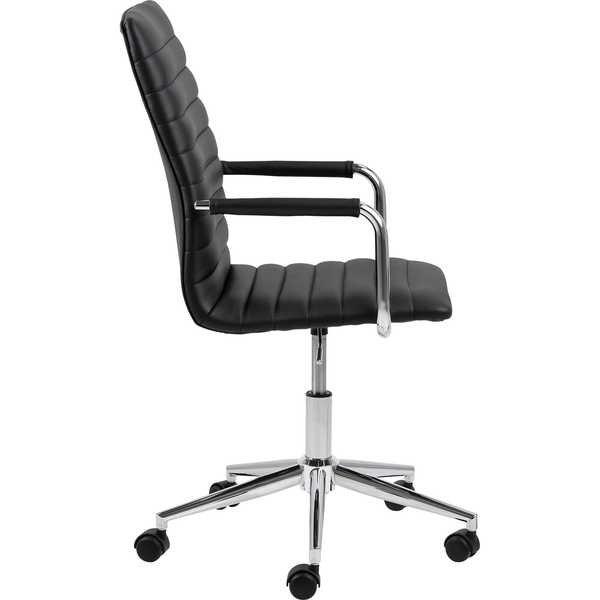 mutoni Chaise de bureau Telly cuir noir  