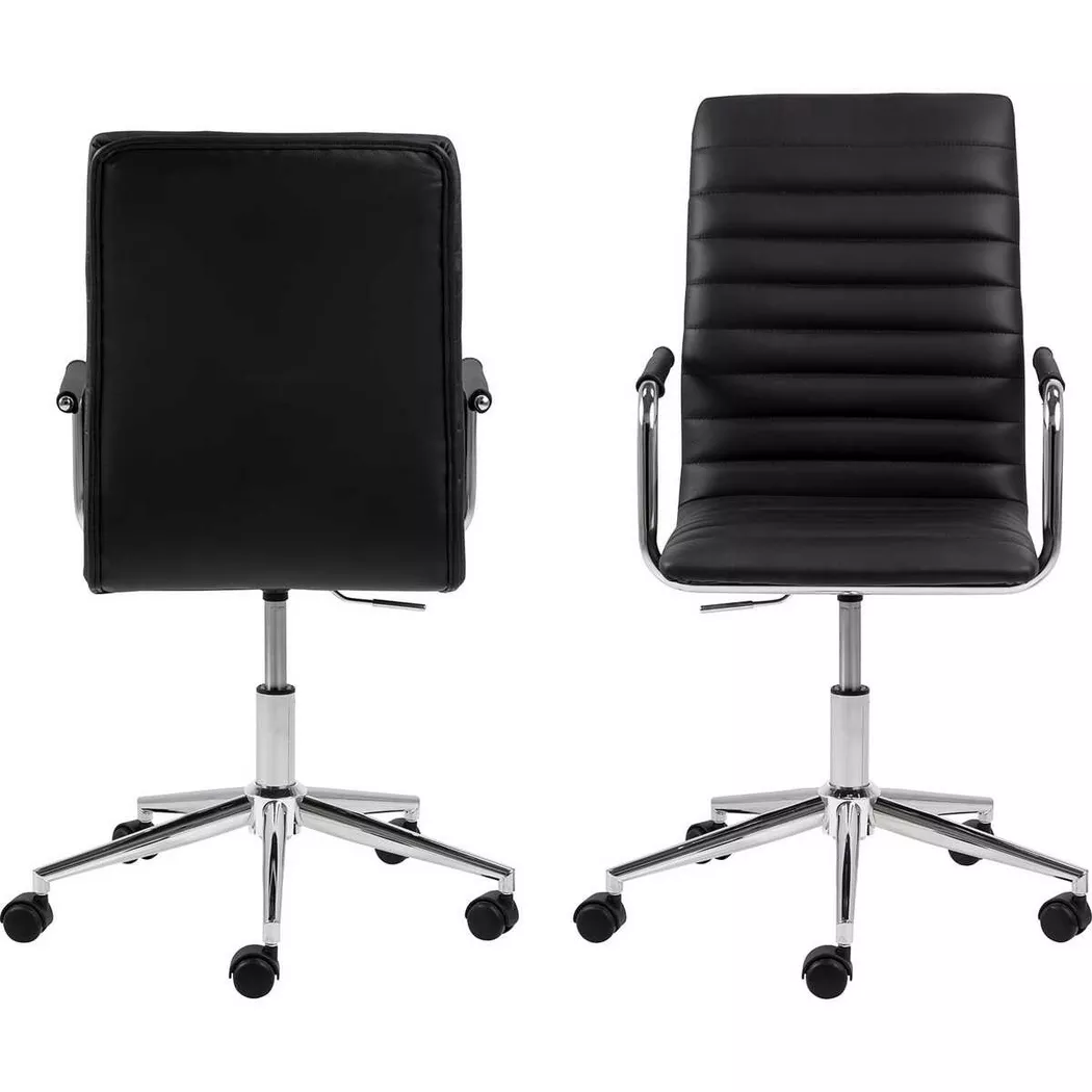 mutoni – Bürostuhl Telly Leder, One Size, Schwarz