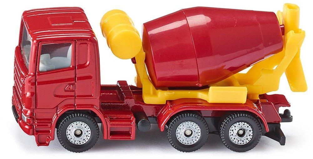 Image of 0813, Betonmischer, Metall/Kunststoff, Rot/Gelb, Kippbare Mischtrommel Rot Bunt