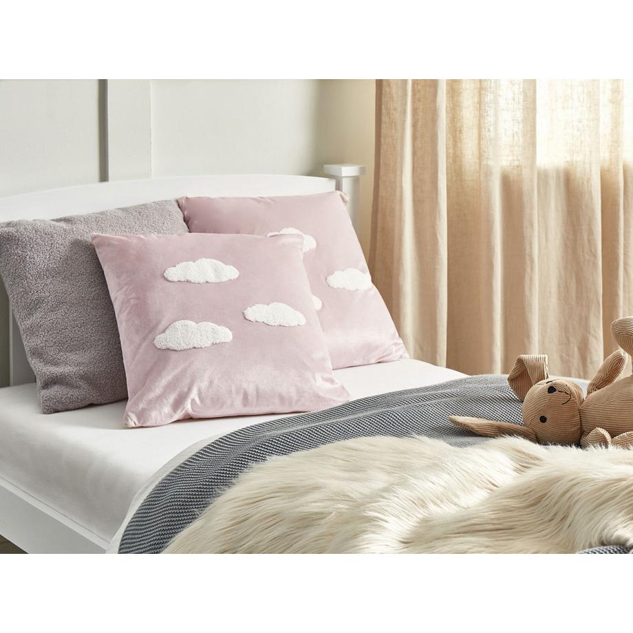 Beliani Lot de 2 coussins décoratifs en Velours  IPOMEA  