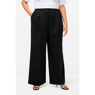 Ulla Popken  Pantalon large Mary, à pinces, en laine mélangée 