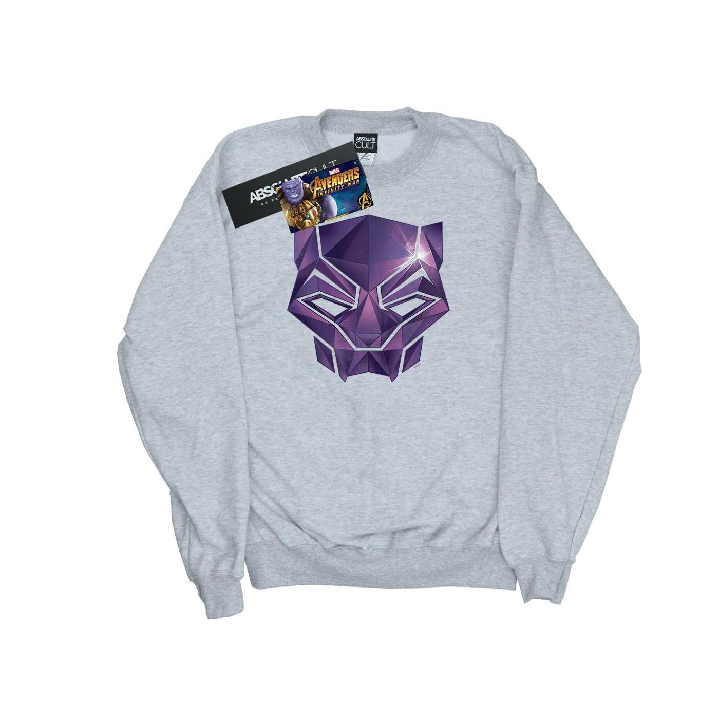 Image of Avengers Infinity War Black Panther Geometric Sweatshirt Damen Grau XL