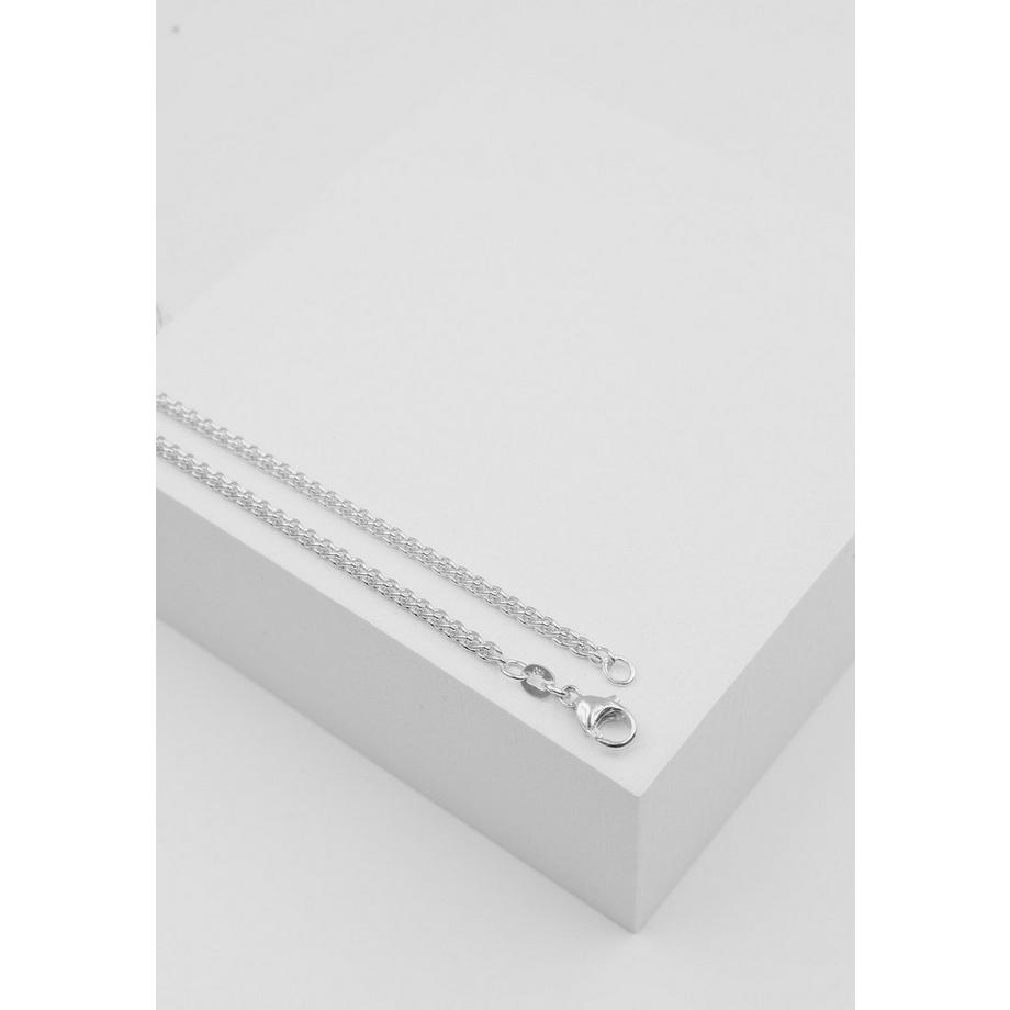 MUAU Schmuck  Bracele Zopf Weissgold 750, 19cm, 2.5mm 