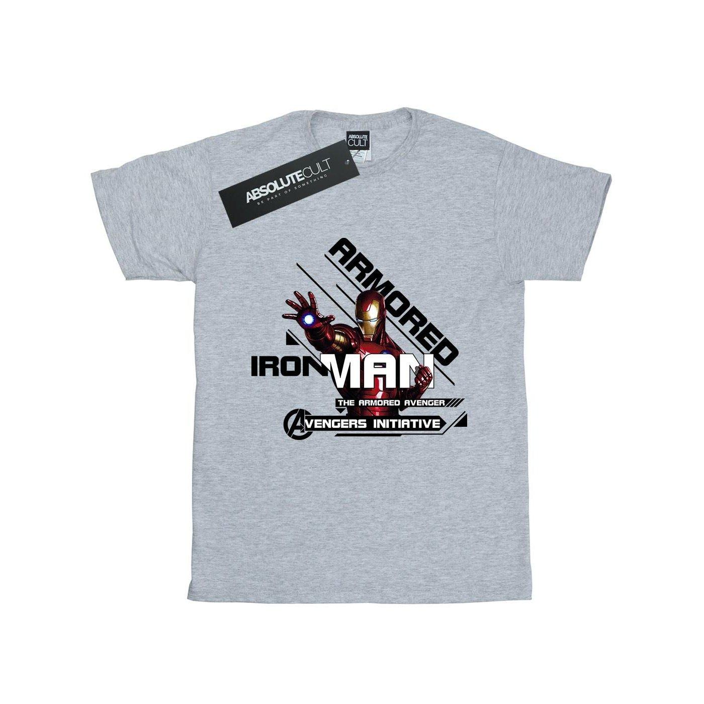 Image of Avengers Iron Man Armoured Avenger Tshirt Damen Grau L