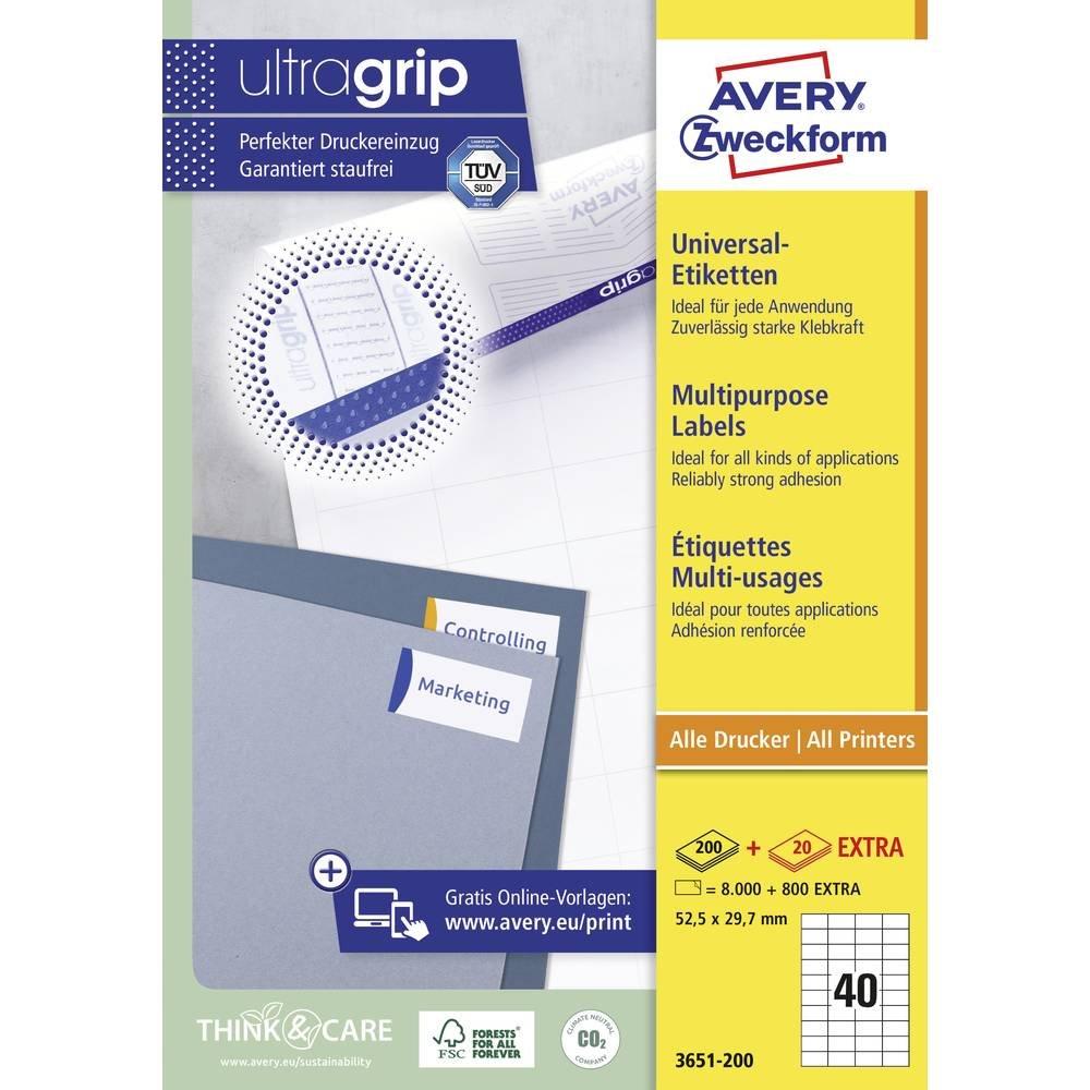 Avery-Zweckform Universal-Etiketten 52.5 x 29.7 mm Papier Weiß 8800 St. Permanent haftend Laserdrucker  