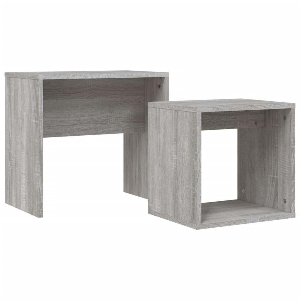 VidaXL Table basse gigogne bois d'ingénierie  