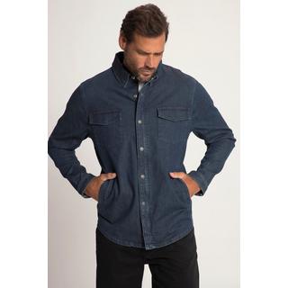 JP1880  Veste en jean, fermeture à glissière invisible et poches poitrine 