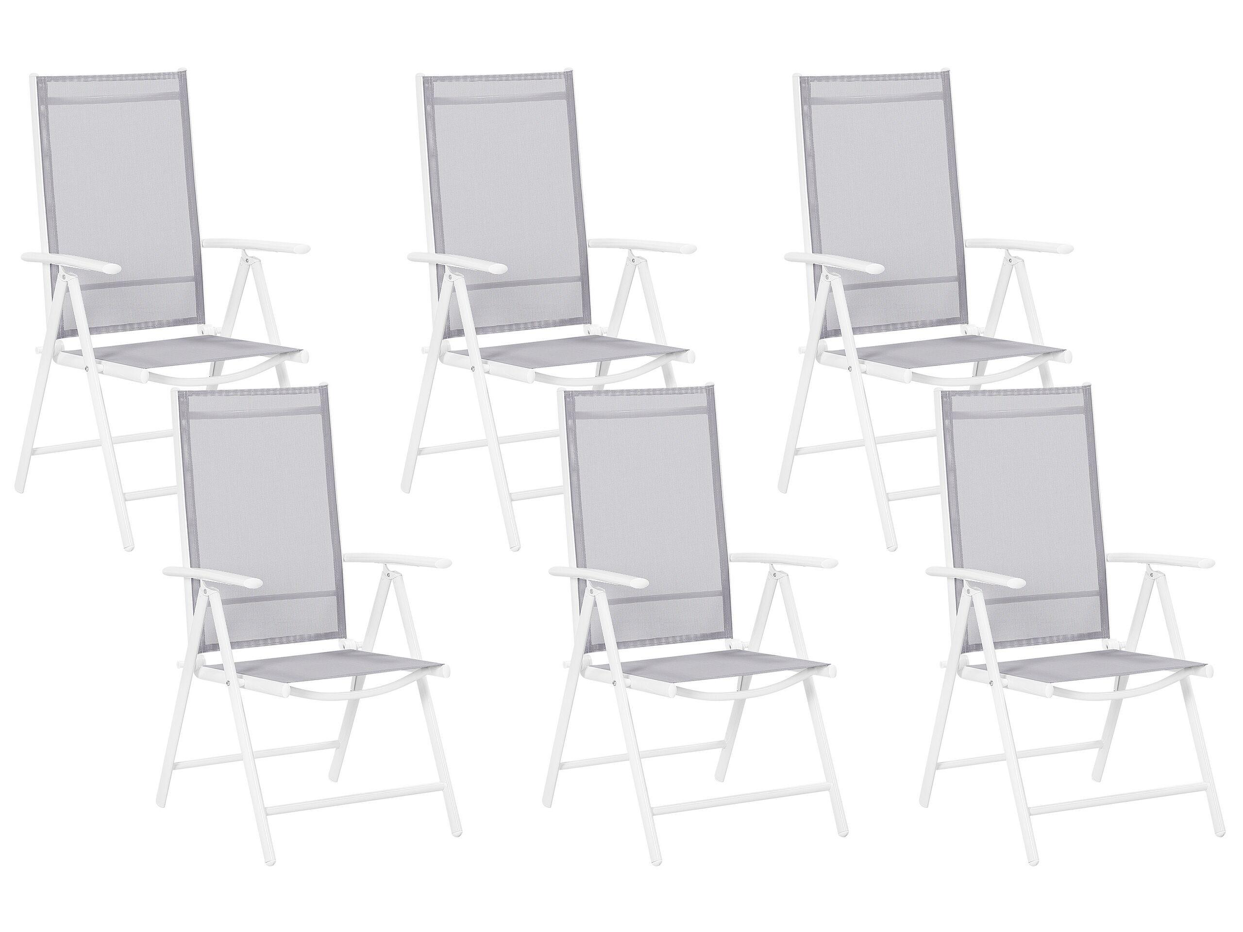 Image of Set mit 6 Stühlen aus Aluminium Modern CATANIA Set mit 6 Stühlen aus Aluminium Modern CATANIA