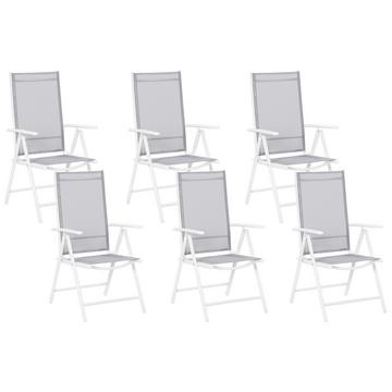 Lot de 6 chaises en Aluminium Moderne CATANIA