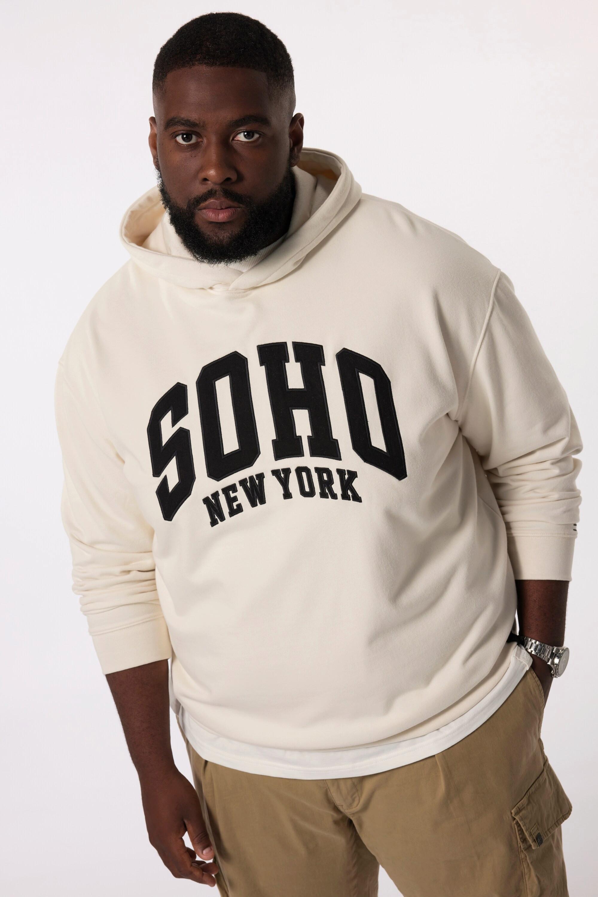 Sthuge  Sweat-shirt à capuche STHUGE, coupe oversize et inscription SOHO sur le devant- jusqu'au 8&nbsp;XL 